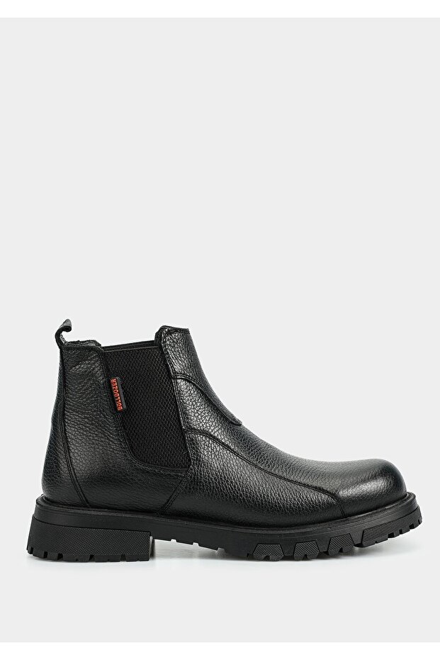 Black Leather Men's Boots