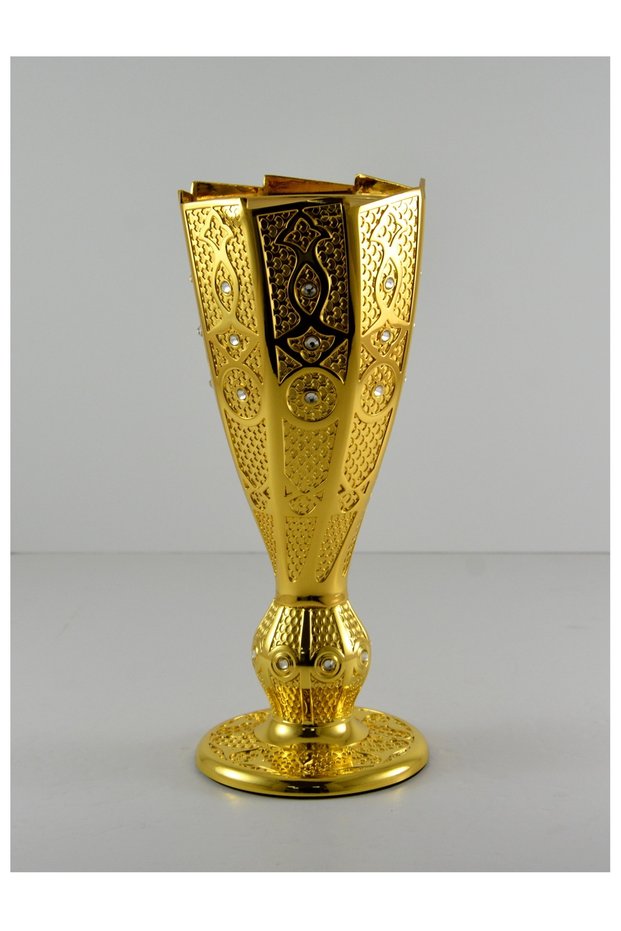 Metal Incense Bakhoor Burner, 25x10 cm, Gold