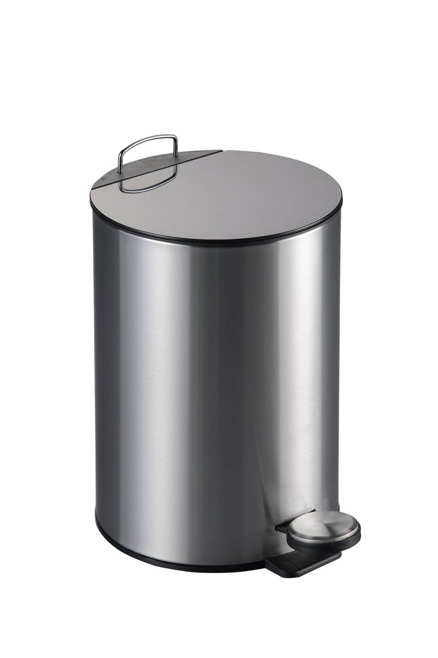 5L Stainless Steel Pedal Bin, Silver / Black