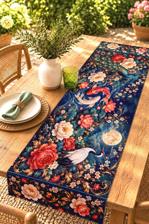 Avant-Garde Animal Drawings Patterned Runner / Tablecloth / Placemat