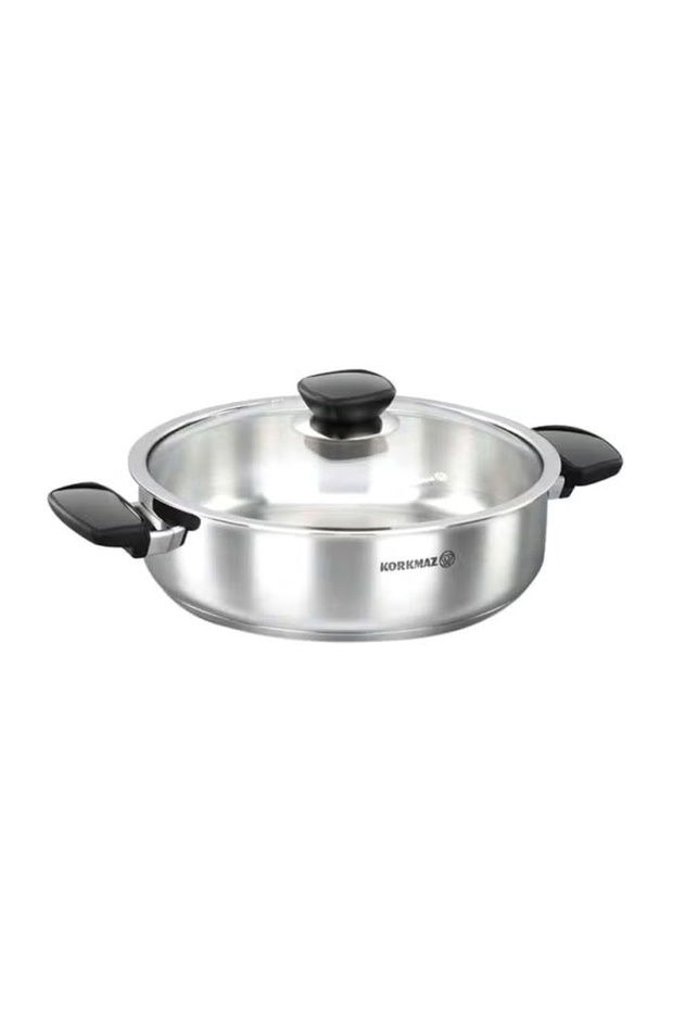 Kappa Stainless Steel Low Casserole Silver 26x8.5 cm