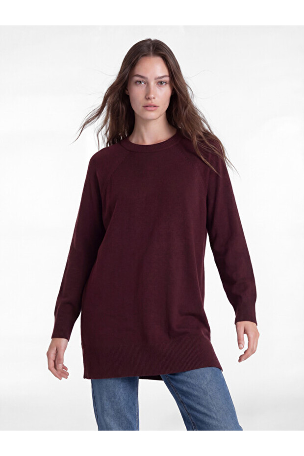Esvab • Modern & Distinctive Zero Roba Collar Women's Knitwear Tunic