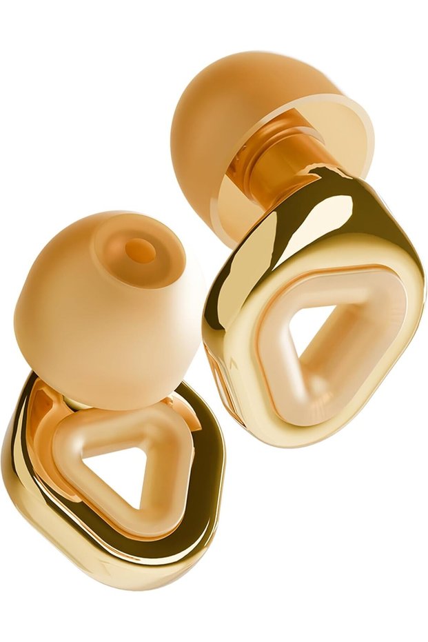 Zenz Ignite Pro Earplugs - 18dB Noise Reduction Ear Plugs for Concert, Music Festivals, DJs & Nightlife - Comfortable Fit with XS/S/M/L Eartips & Case + Seal for Extra Reduction (Gold)