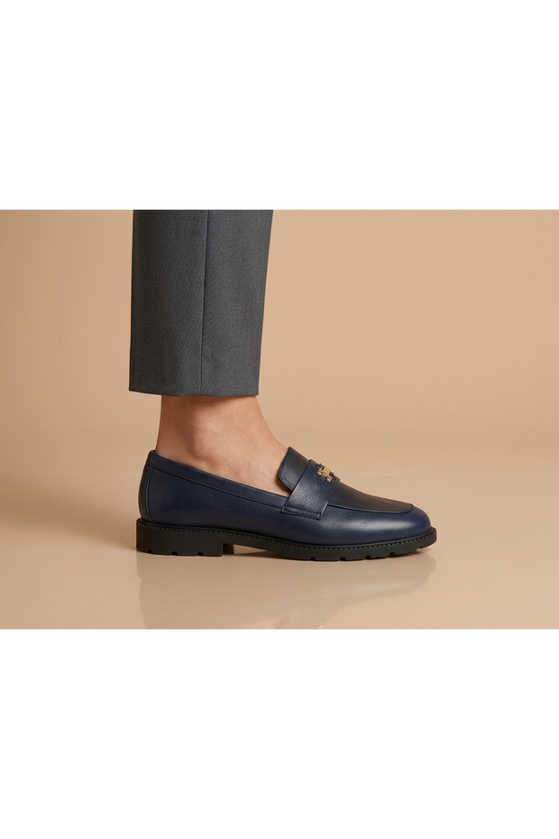 Genuine Leather Buckle Detailed Casual Women's Shoes