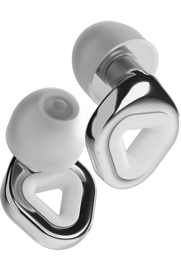 Zenz Ignite Pro Earplugs - 18dB Noise Reduction Ear Plugs for Concert, Music Festivals, DJs & Nightlife - Comfortable Fit with XS/S/M/L Eartips & Case + Seal for Extra Reduction (Silver)