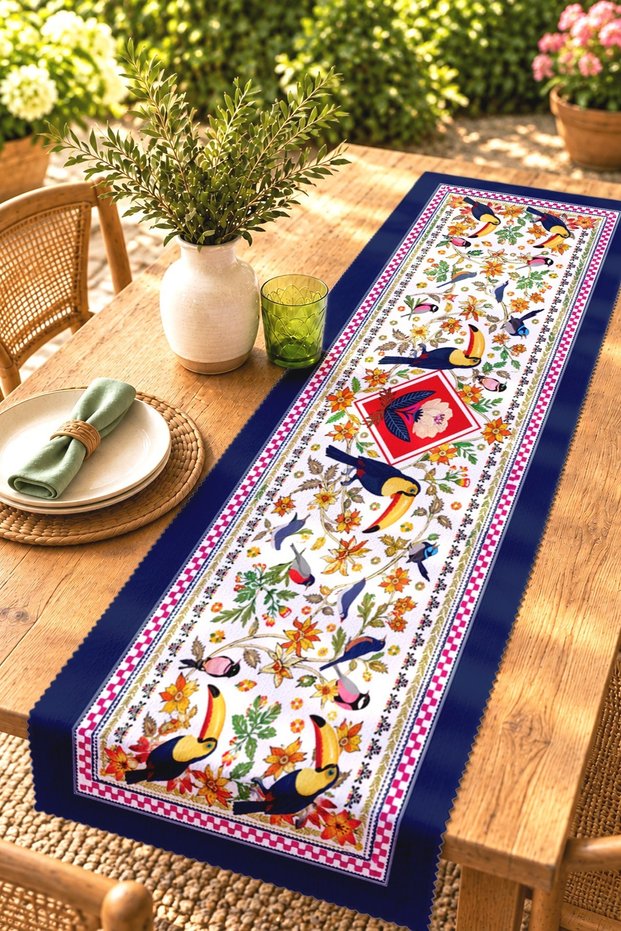 Parrots Patterned Runner / Tablecloth / Placemat