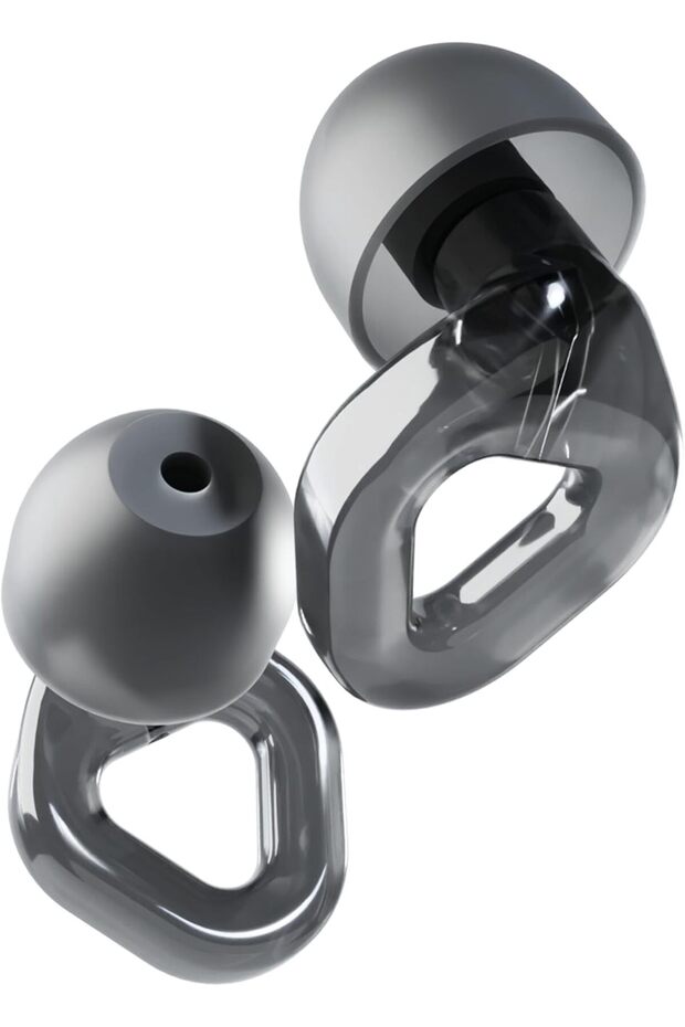 Zenz Flow Earplugs for Daily Use - 16dB Noise Reduction Ear Plugs for Work, Office & Social Settings - Reusable Earplugs, Comfortable Fit with XS/S/M/L Eartips & Case (Shadow Black)