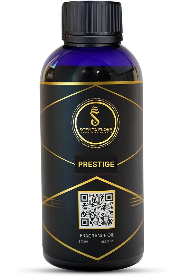 Prestige Fragrance Oil for Scent Diffusers 500ml | Fresh Fragrance with Bergamot & Davana | Aromatherapy for Homes, Hotels & Commercial Spaces | Rich & Luxurious Leather-Inspired Scent