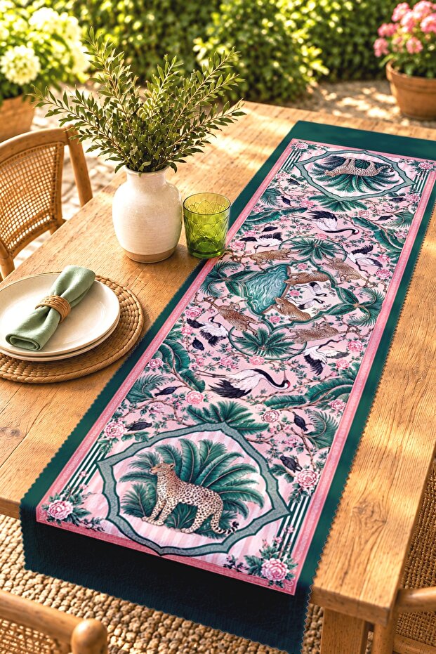 Artistic Leopard Print Runner/Tablecloth/Placemat