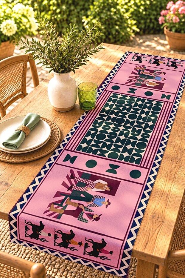 Cowboys Patterned Runner / Tablecloth / Placemat