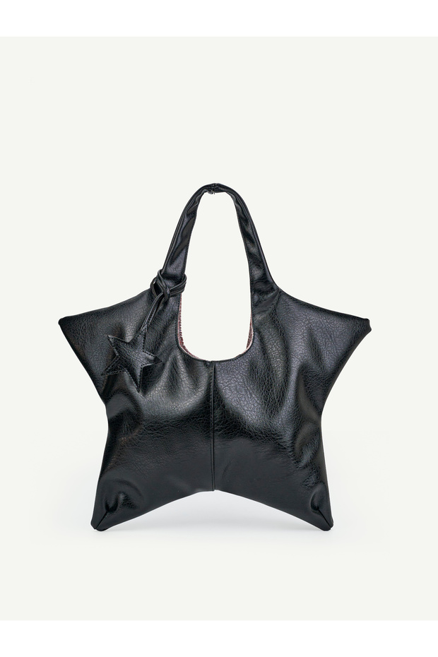 Black Stella, Star Shaped, Star Charm Gift, Hand and Shoulder Bag