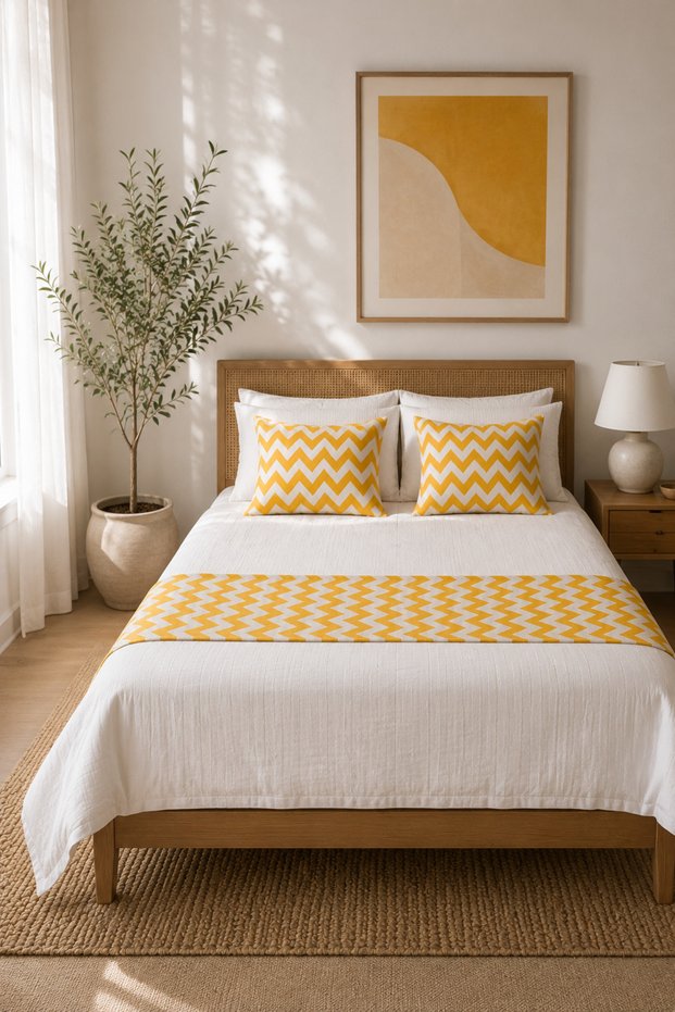 Runner Bedspread Replaces Bed End Runner. Runner Only Includes Runner. Pillowcases and Duvet Cover Are Not Included.