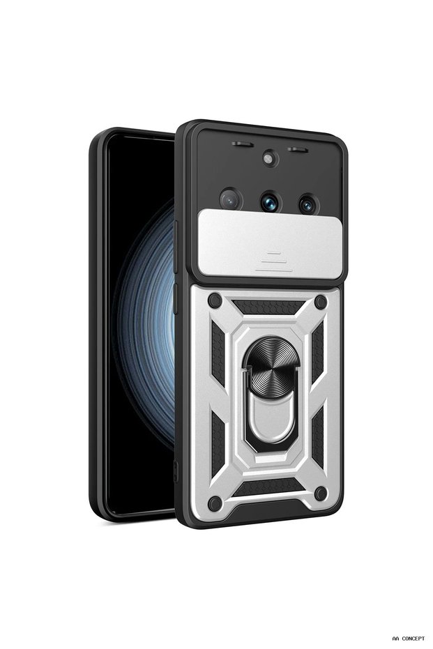 Concepta Newface Realme 11 Pro Case Pars Lens Ring Silicone (133609) - Silver