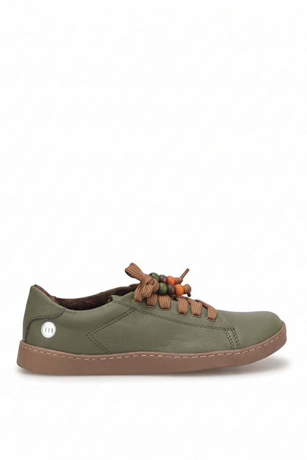 D26Ka-610 Women's Genuine Leather Casual Shoes Khaki