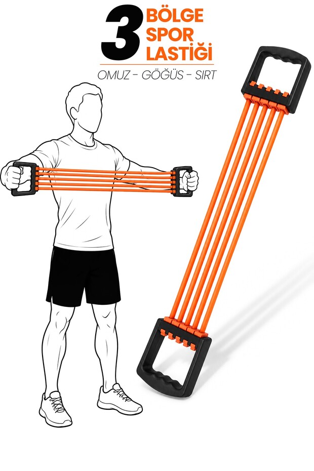 5-Level Adjustable Chest Spring Resistance Band Shoulder Back Chest Arm Body Muscle Building Tool S305