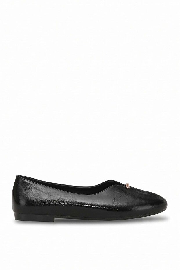 Elit Pm567 K7012 Women's Ballerina Flats Black