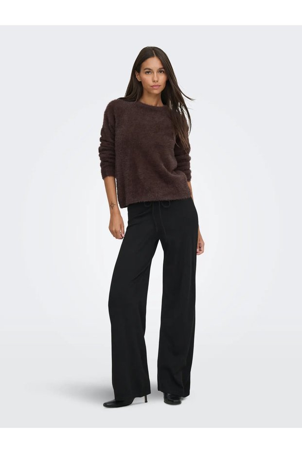 Only Women's Jdyprıme Plush Brown Sweater - 15376604
