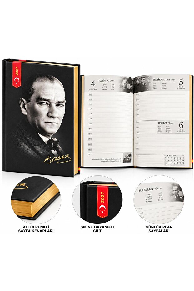 Hard Cover 17X24 Atatürk Agenda 2027 Lined