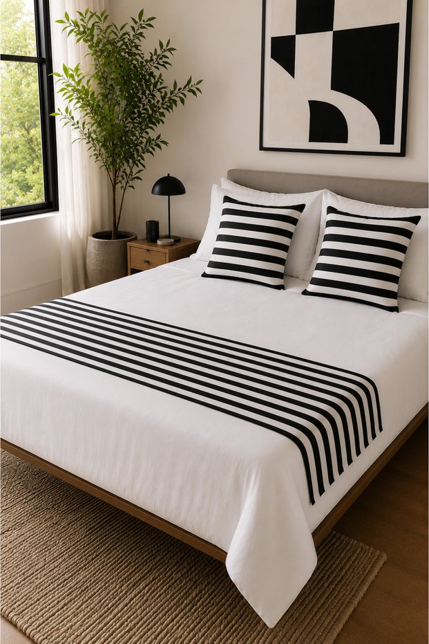 Runner Bedspread Replaces Bed End Runner. Runner Only Includes Runner. Pillowcases and Duvet Cover Are Not Included.