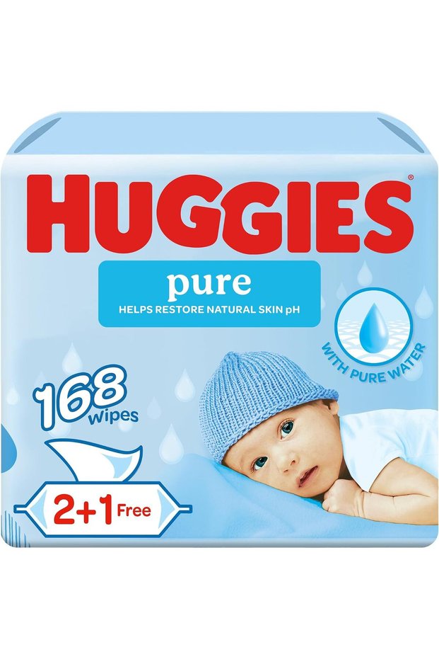 Natural Aloe Vera Baby Wipes, 3 Pack x 56 (168 Wipes)