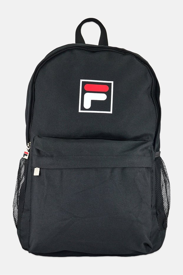 Men Brand Logo Backpack, Black