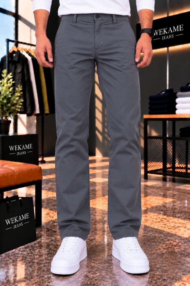 Men's Regular Fit Comfortable Cut Fabric Trousers
