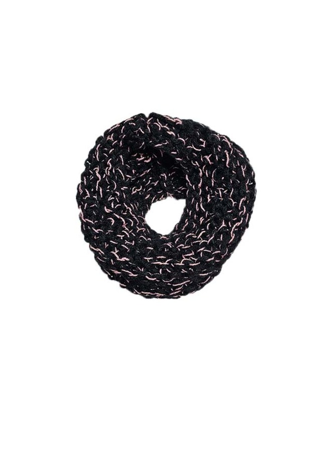 Unique black circular scarf