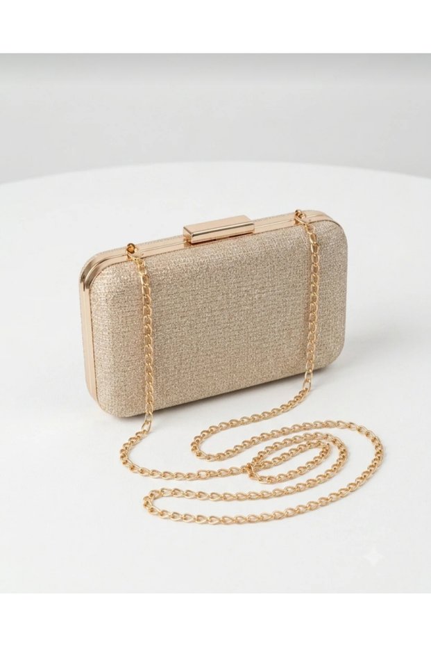 Women's Chain Box Model Evening Dress Wedding Special Occasion Portfolio Bag