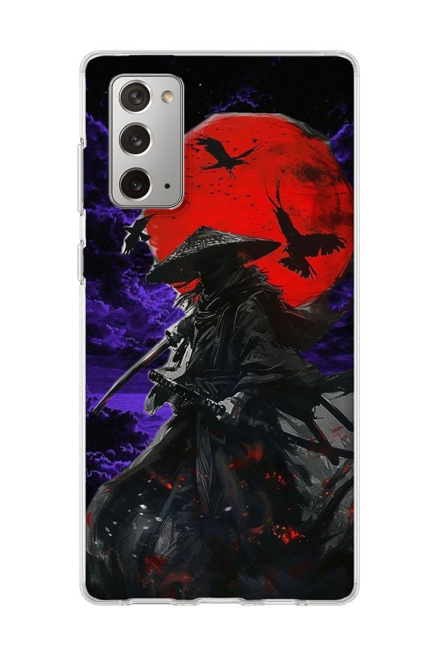 Samsung Galaxy Note 20 Compatible Samurai Purple Night Printed Transparent Phone Case
