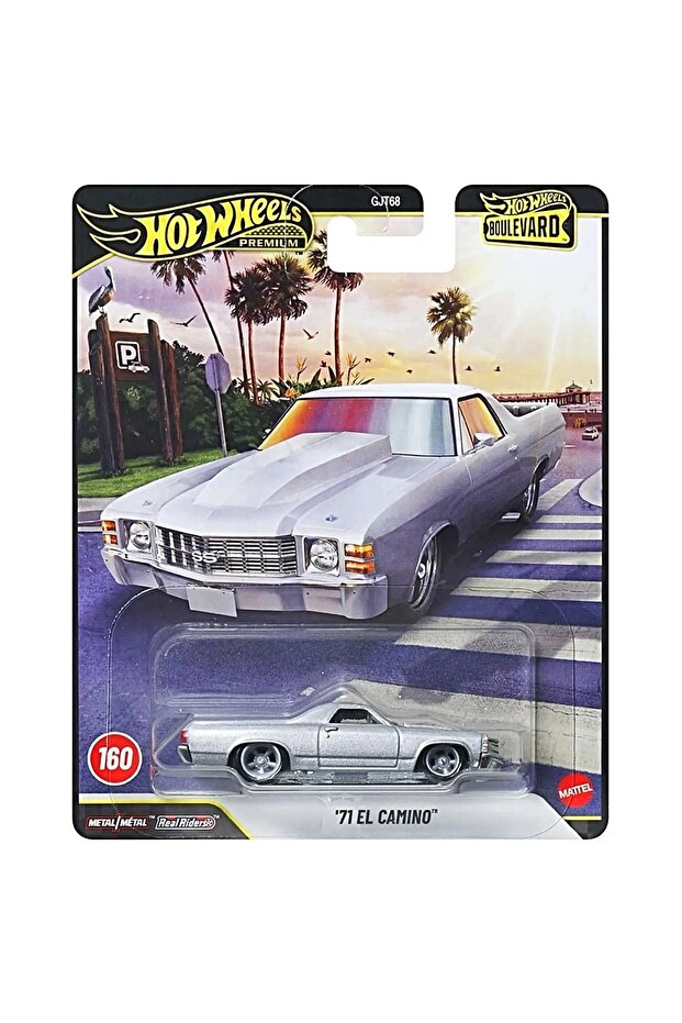 Premium Boulevard 71 Chevrolet El Camino Silver 160 Model Car 1:64