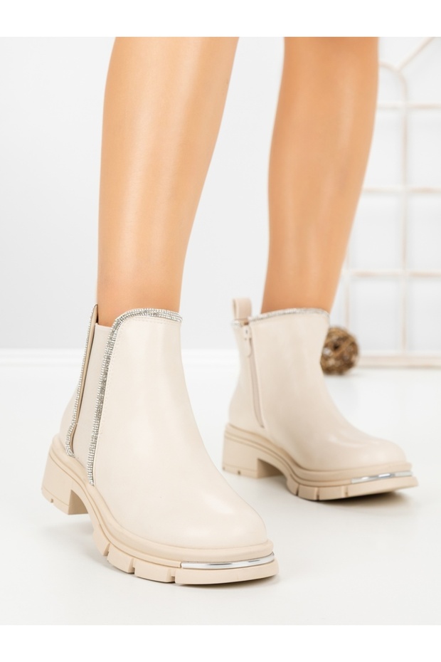 Ankle Boots - Beige