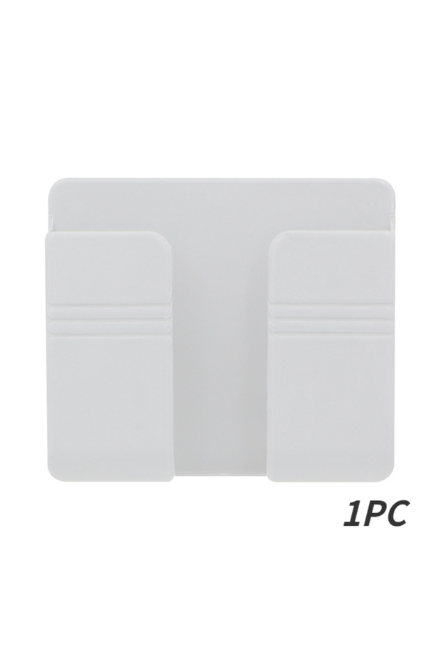 1PCS-White 1-4pcs Wall Mounted Storage Box Multifunction Punch Free Organizer TV Remote Control DIY