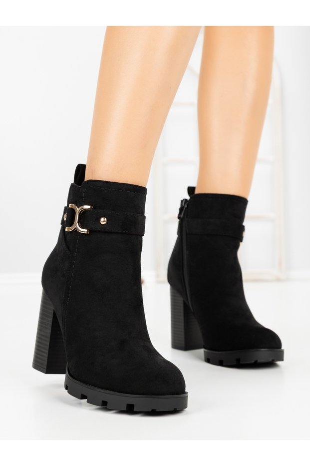 Ankle Boots - Black - Block