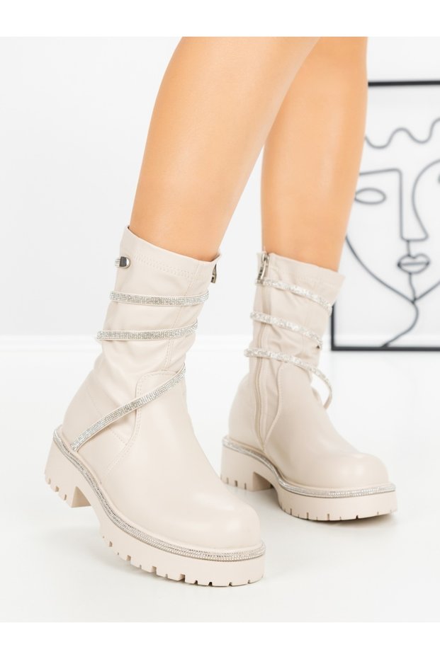 Ankle Boots - Beige