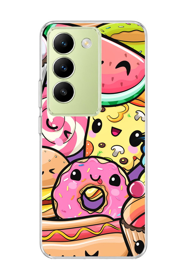 Vivo V30 Lite 4g Compatible Cute Watermelon Sweet Printed Transparent Phone Case
