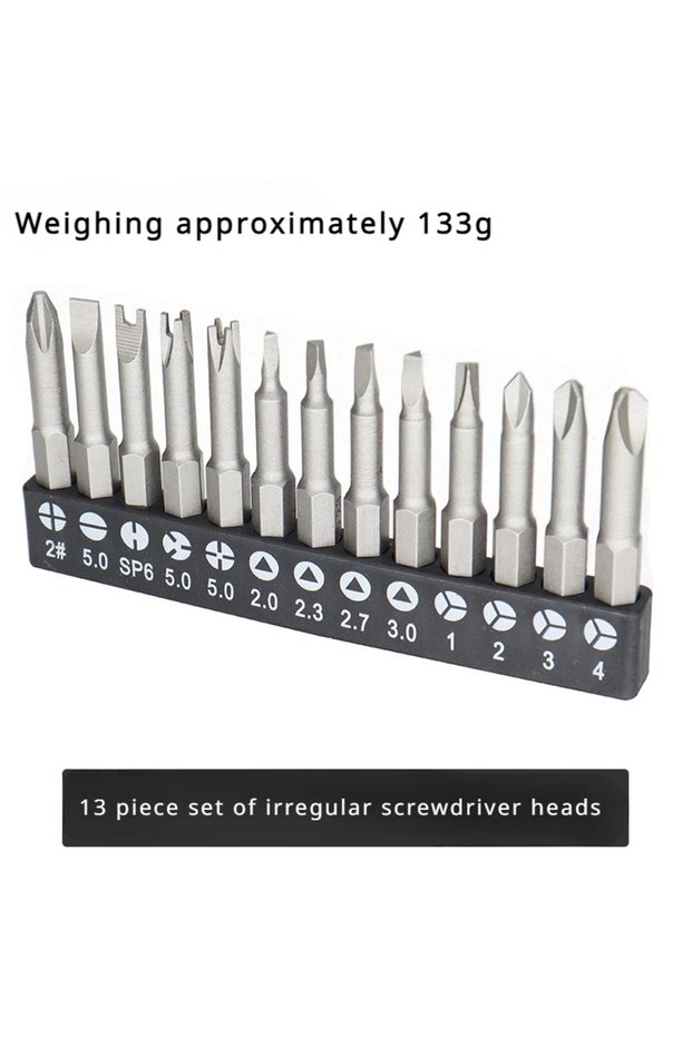 13pcs 5/13Pcs Special Shaped Screwdriver Set 50mm U-Shaped Y-Type Triangle Inner Cross Three Points