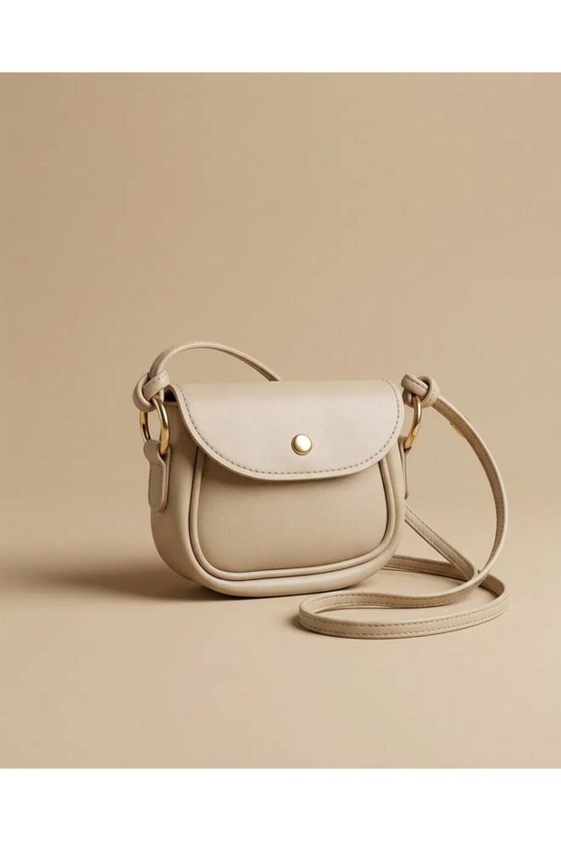 Women's mini shoulder bag crossbody mink detailed daily chic bag
