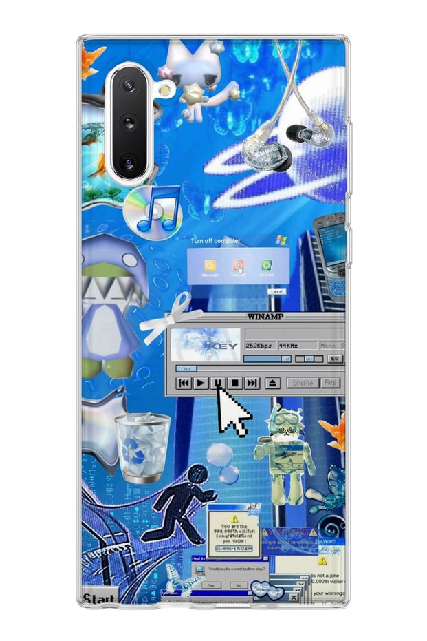 Samsung Galaxy Note 10 Compatible Goldfish Computer Printed Transparent Phone Case