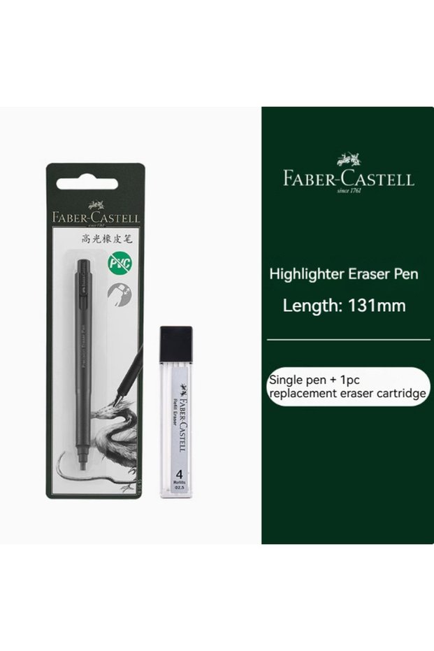 Eraser Refill Set Faber-Castell Precision Tip Pen-Style Eraser Refillable Round 2.5mm Art Pencil Era