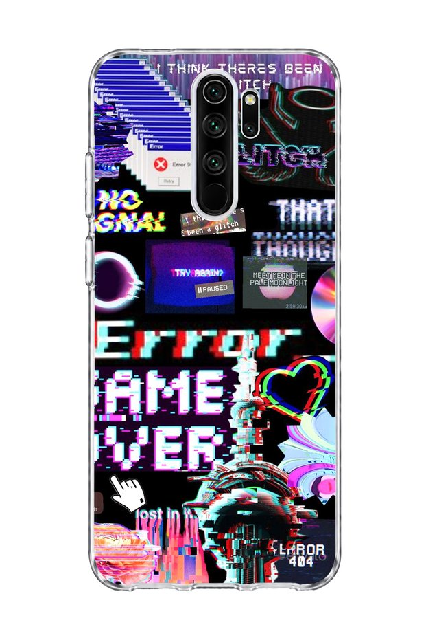 Redmi Note 8 Pro Compatible Black Screen Error Printed Transparent Phone Case