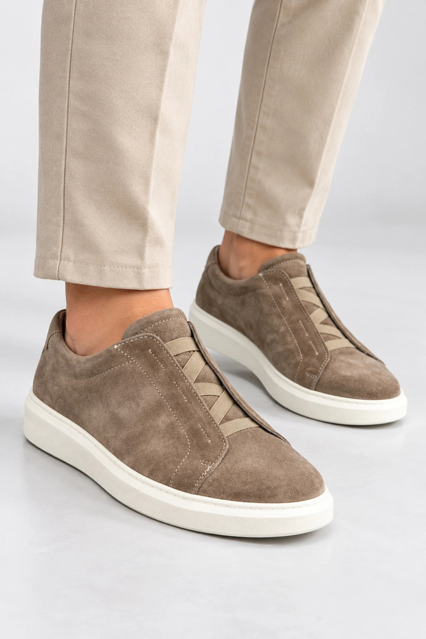 Helix Men's Genuine Leather Casual Shoes - Mink