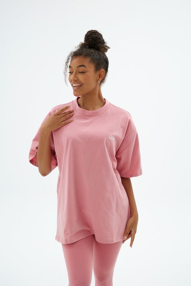 Rise Collection Women's Combed T-Shirt – Bare Pink