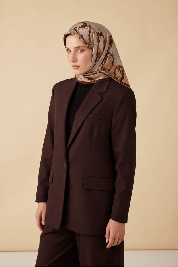 Eva Tivil Silk Scarf 90*90 cm - Camel 5075
