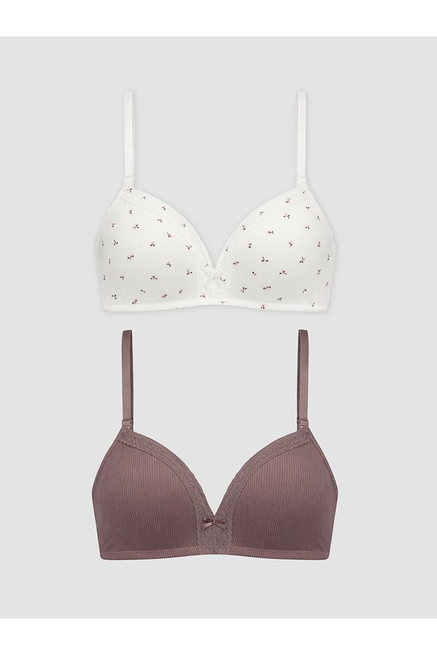 Lcw Dream Ecru Non-Padded Triangle Bra 2-Pack