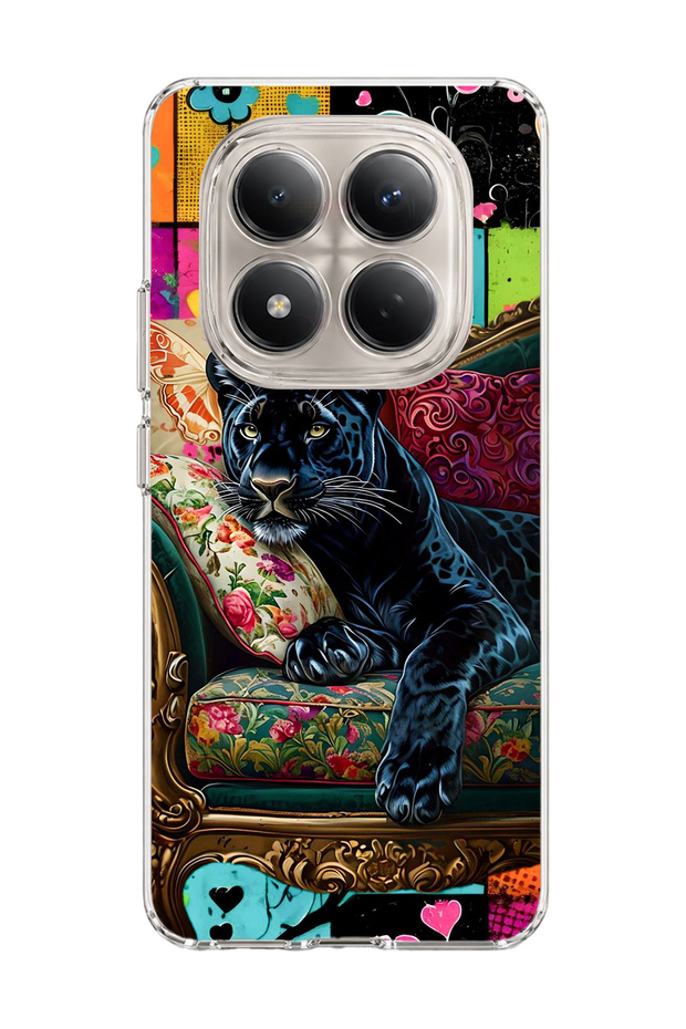 Redmi Note 15 Pro 4g / 5g Compatible Black Panther Printed Transparent Phone Case