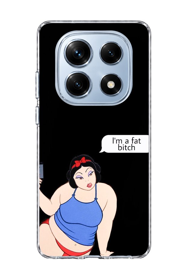 Redmi Note 14 Pro 4g Compatible Funny Princess Black Printed Transparent Phone Case