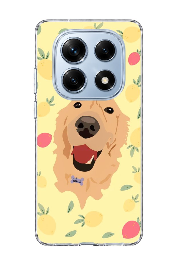 Redmi Note 14 Pro 4g Compatible Yellow Dog Lemon Printed Transparent Phone Case