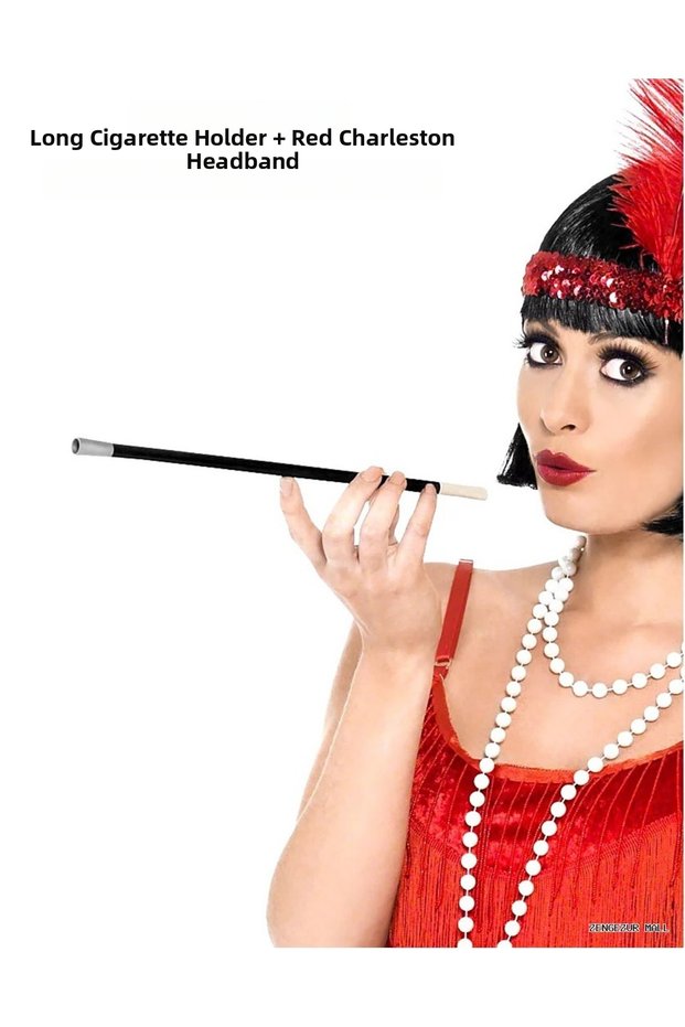 Zngzrmll 1920 &amp; # 39;Ers 1990 &amp; # 39;Lar Gatsby Women's Accessory Set – Red Charleston (232352