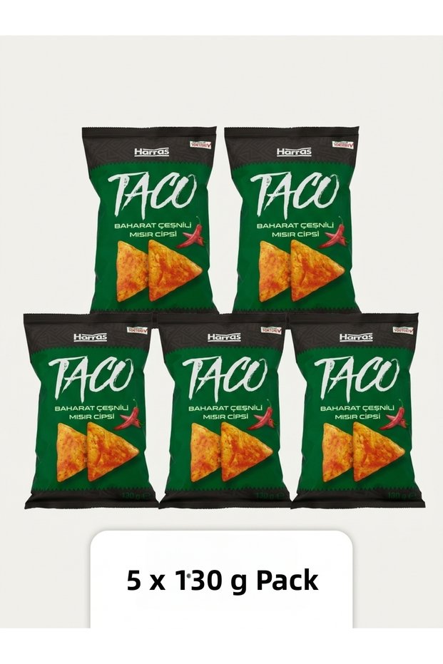 Taco Baharat Spiced Corn Chips 130 g X 5 Pieces - Pack of 5