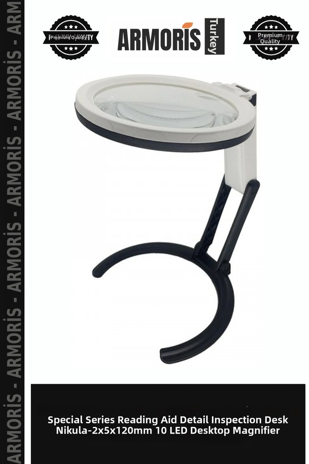 Special Series Reading Assistant Detail Review Study Table Nikula-2X5X120Mm 10 Led Desktop Magnifier